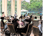 View of proposed outdoor eating area