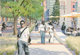 view of proposed retiail street in the health sciences district